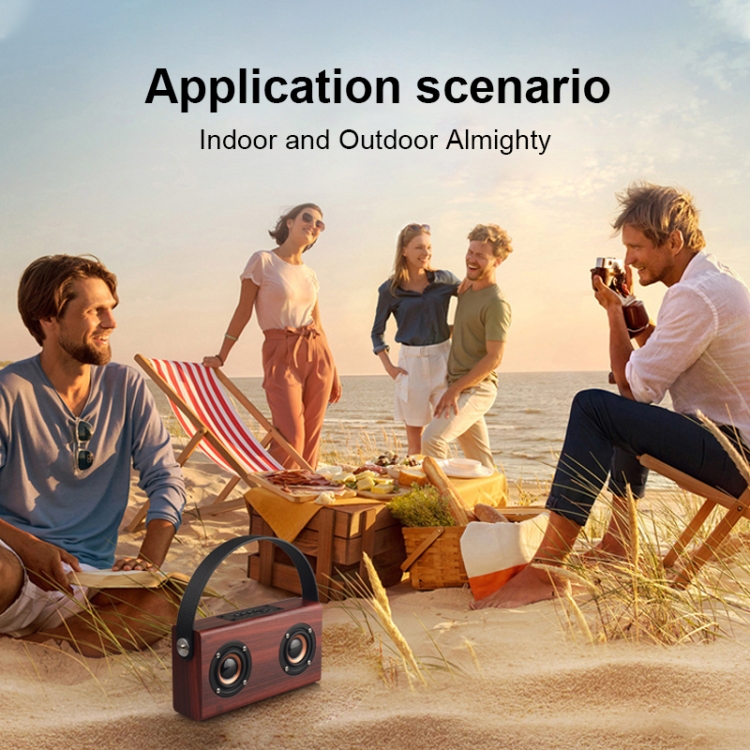 D10 Bluetooth 4.2 Portable Wooden Handheld Bluetooth Speaker(Red Wood Texture) D10 Bluetooth 4.2 Portable Wooden Handheld Bluetooth Speaker(Red Wood Texture)