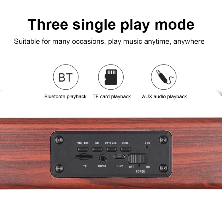 D10 Bluetooth 4.2 Portable Wooden Handheld Bluetooth Speaker(Red Wood Texture) D10 Bluetooth 4.2 Portable Wooden Handheld Bluetooth Speaker(Red Wood Texture)