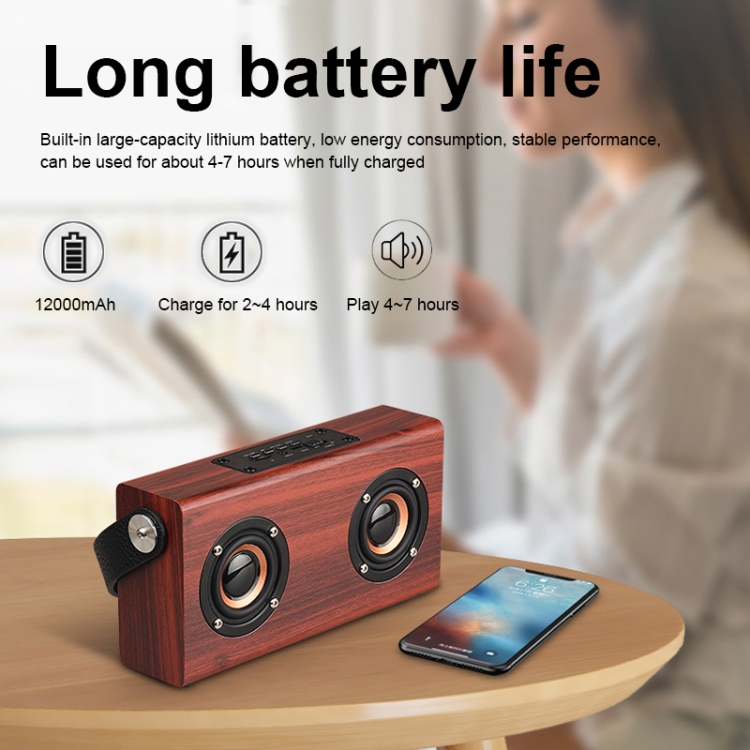 D10 Bluetooth 4.2 Portable Wooden Handheld Bluetooth Speaker(Red Wood Texture) D10 Bluetooth 4.2 Portable Wooden Handheld Bluetooth Speaker(Red Wood Texture)