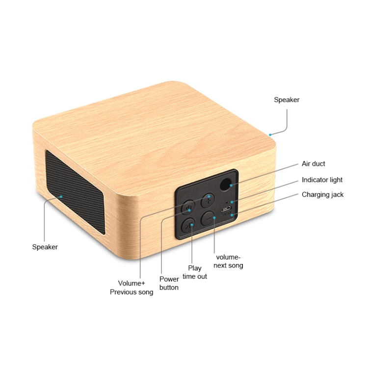 Q1A Bluetooth 4.2 Mini Wooden Double Horns Bluetooth Speaker(Yellow Wood Texture) Q1A Bluetooth 4.2 Mini Wooden Double Horns Bluetooth Speaker(Yellow Wood Texture)