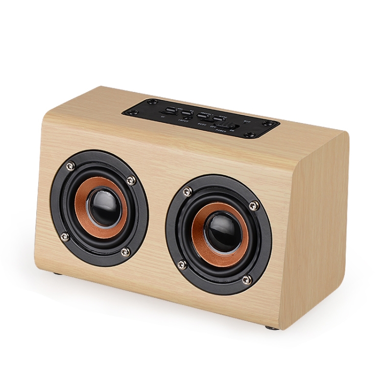 W7 Bluetooth 4.2 Wooden Double Horns Bluetooth Speaker(Light Yellow Wood Texture) W7 Bluetooth 4.2 Wooden Double Horns Bluetooth Speaker(Light Yellow Wood Texture)