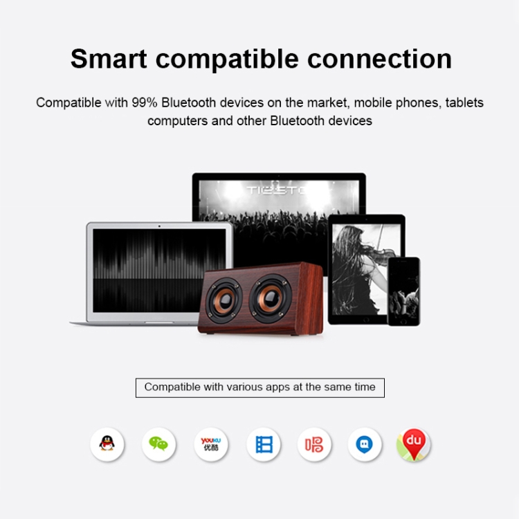 W7 Bluetooth 4.2 Wooden Double Horns Bluetooth Speaker(Light Yellow Wood Texture) W7 Bluetooth 4.2 Wooden Double Horns Bluetooth Speaker(Light Yellow Wood Texture)