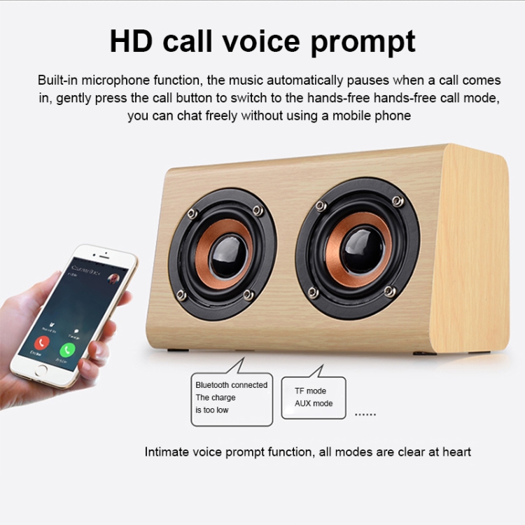 W7 Bluetooth 4.2 Wooden Double Horns Bluetooth Speaker(Light Yellow Wood Texture) W7 Bluetooth 4.2 Wooden Double Horns Bluetooth Speaker(Light Yellow Wood Texture)