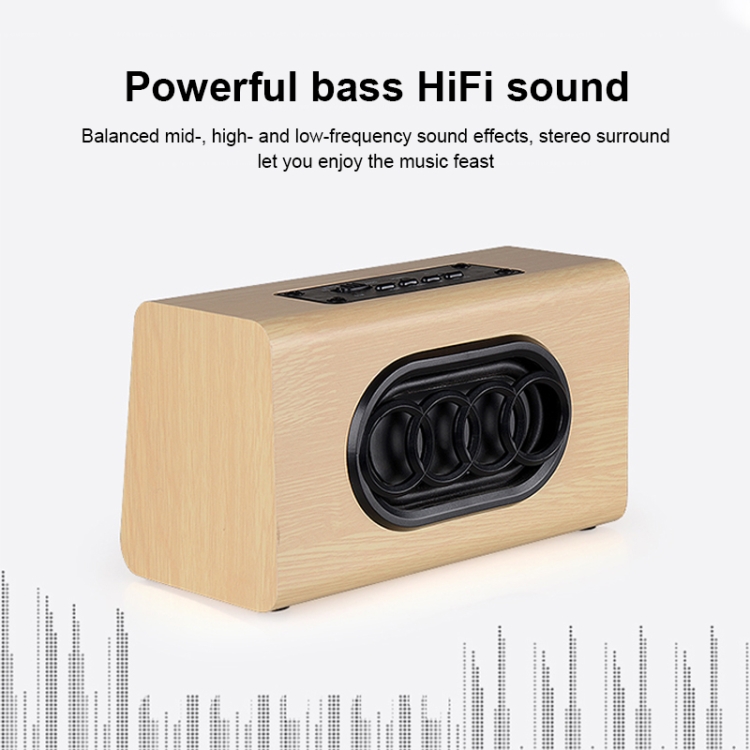 W7 Bluetooth 4.2 Wooden Double Horns Bluetooth Speaker(Light Yellow Wood Texture) W7 Bluetooth 4.2 Wooden Double Horns Bluetooth Speaker(Light Yellow Wood Texture)