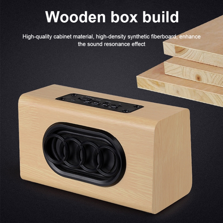 W7 Bluetooth 4.2 Wooden Double Horns Bluetooth Speaker(Light Yellow Wood Texture) W7 Bluetooth 4.2 Wooden Double Horns Bluetooth Speaker(Light Yellow Wood Texture)