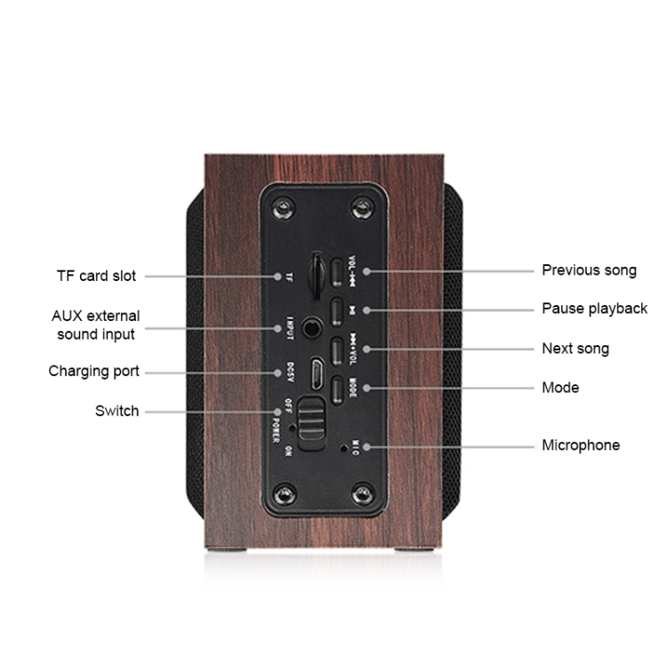 W20 Bluetooth 4.2 Simple Wooden Bluetooth Speaker(Yellow Wood Texture) W20 Bluetooth 4.2 Simple Wooden Bluetooth Speaker(Yellow Wood Texture)