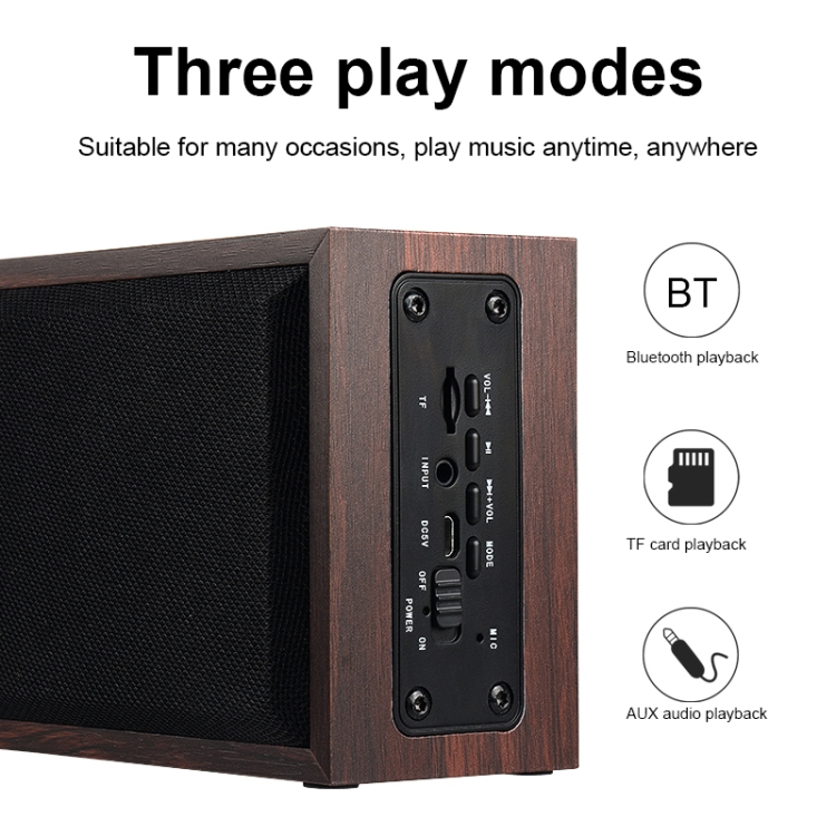 W20 Bluetooth 4.2 Simple Wooden Bluetooth Speaker(Yellow Wood Texture) W20 Bluetooth 4.2 Simple Wooden Bluetooth Speaker(Yellow Wood Texture)