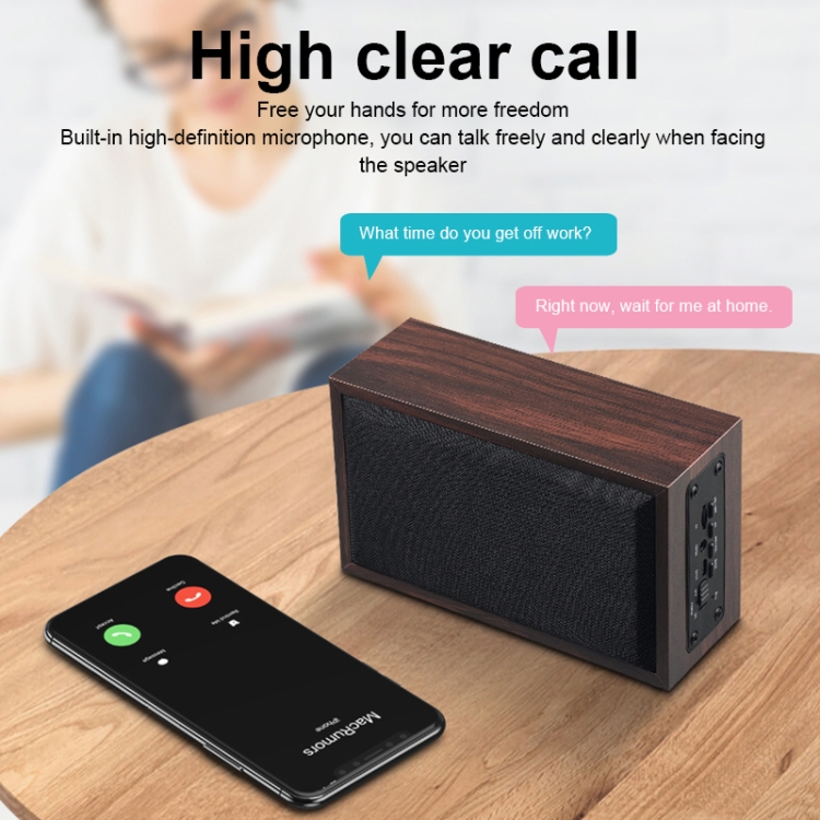 W20 Bluetooth 4.2 Simple Wooden Bluetooth Speaker(Yellow Wood Texture) W20 Bluetooth 4.2 Simple Wooden Bluetooth Speaker(Yellow Wood Texture)