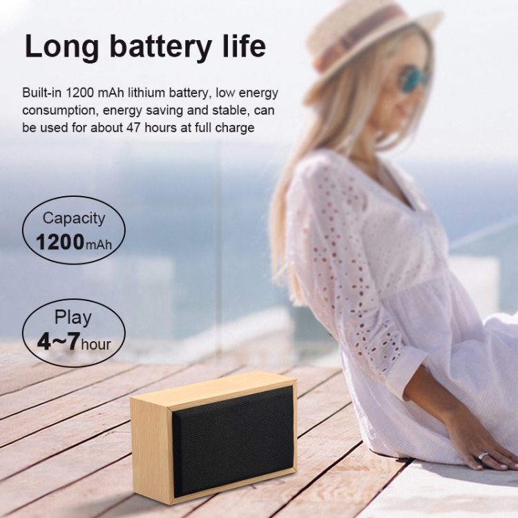 W20 Bluetooth 4.2 Simple Wooden Bluetooth Speaker(Yellow Wood Texture) W20 Bluetooth 4.2 Simple Wooden Bluetooth Speaker(Yellow Wood Texture)