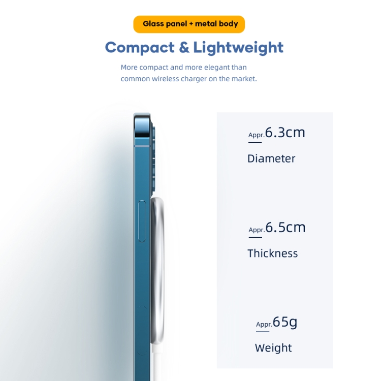 ROCK W33 Portable Mini Magnetic Magsafe Wireless Charger ROCK W33 Portable Mini Magnetic Magsafe Wireless Charger