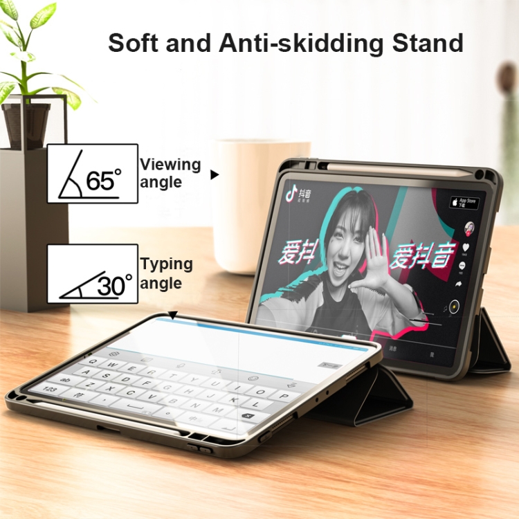 3-Fold Lychee Texture Leather Smart Tablet Case For iPad Air 2022 / 2020 10.9 inch(Black) 3-Fold Lychee Texture Leather Smart Tablet Case For iPad Air 2022 / 2020 10.9 inch(Black)
