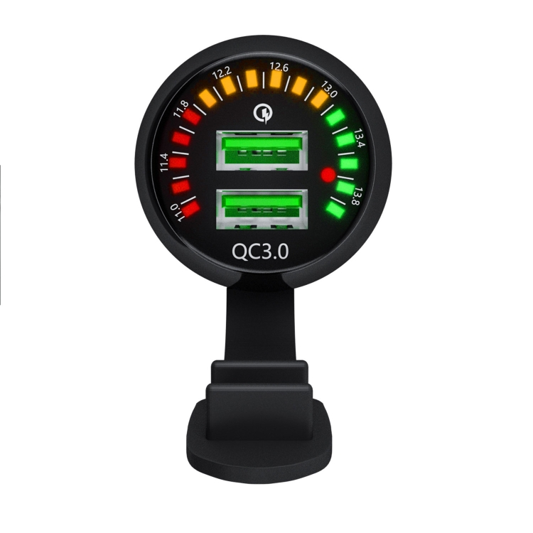 WUPP CS-134A1 Car Dual USB QC3.0 Fast Charger with Color Screen Voltage Display WUPP CS-134A1 Car Dual USB QC3.0 Fast Charger with Color Screen Voltage Display