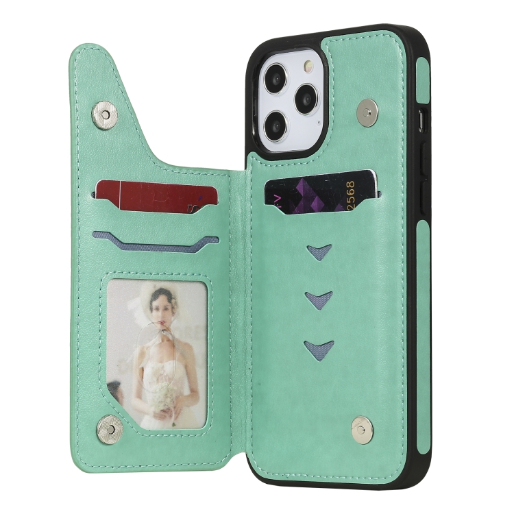 For iPhone 12 Pro Max Six Cats Embossing Pattern Protective Case with Holder & Card Slots & Photo Frame(Green) For iPhone 12 Pro Max Six Cats Embossing Pattern Protective Case with Holder & Card Slots & Photo Frame(Green)