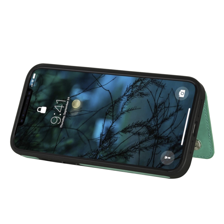 For iPhone 12 Pro Max Six Cats Embossing Pattern Protective Case with Holder & Card Slots & Photo Frame(Green) For iPhone 12 Pro Max Six Cats Embossing Pattern Protective Case with Holder & Card Slots & Photo Frame(Green)