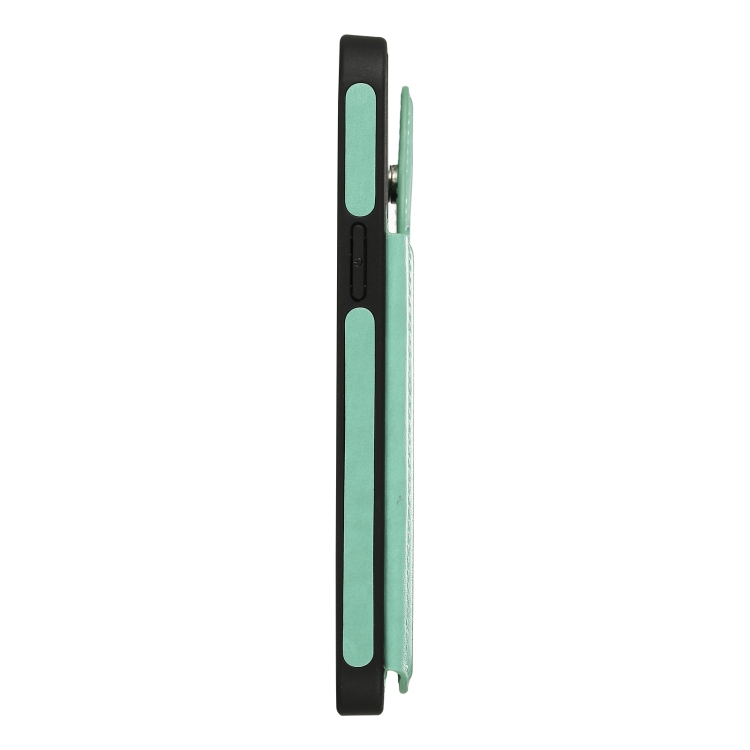 For iPhone 12 Pro Max Six Cats Embossing Pattern Protective Case with Holder & Card Slots & Photo Frame(Green) For iPhone 12 Pro Max Six Cats Embossing Pattern Protective Case with Holder & Card Slots & Photo Frame(Green)