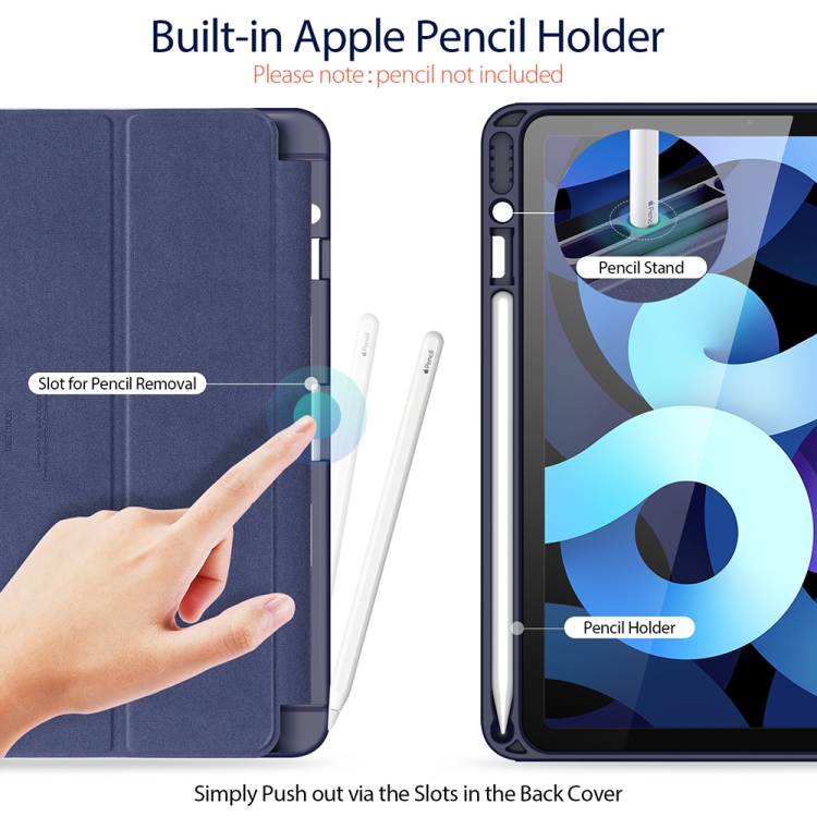 DUX DUCIS OSOM SERIES Three-folding Horizontal Flip Leather Case For Apple iPad Air (2020)(Blue) DUX DUCIS OSOM SERIES Three-folding Horizontal Flip Leather Case For Apple iPad Air (2020)(Blue)