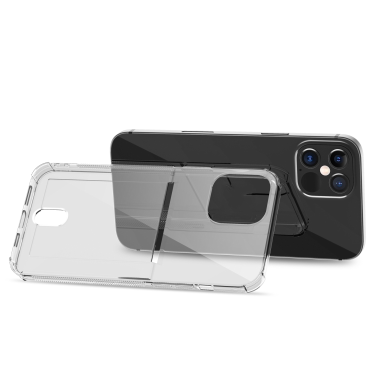 For iPhone 12 TPU Transparent Protective Case with Card Slots(Transparent) For iPhone 12 TPU Transparent Protective Case with Card Slots(Transparent)