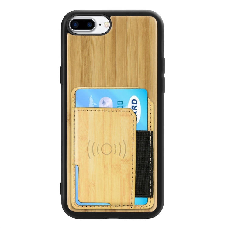 Wood Grain PU+TPU Protective Case with Card Slot For iPhone 8 & 7(Bamboo) Wood Grain PU+TPU Protective Case with Card Slot For iPhone 8 & 7(Bamboo)