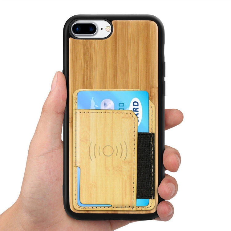 Wood Grain PU+TPU Protective Case with Card Slot For iPhone 8 & 7(Bamboo) Wood Grain PU+TPU Protective Case with Card Slot For iPhone 8 & 7(Bamboo)