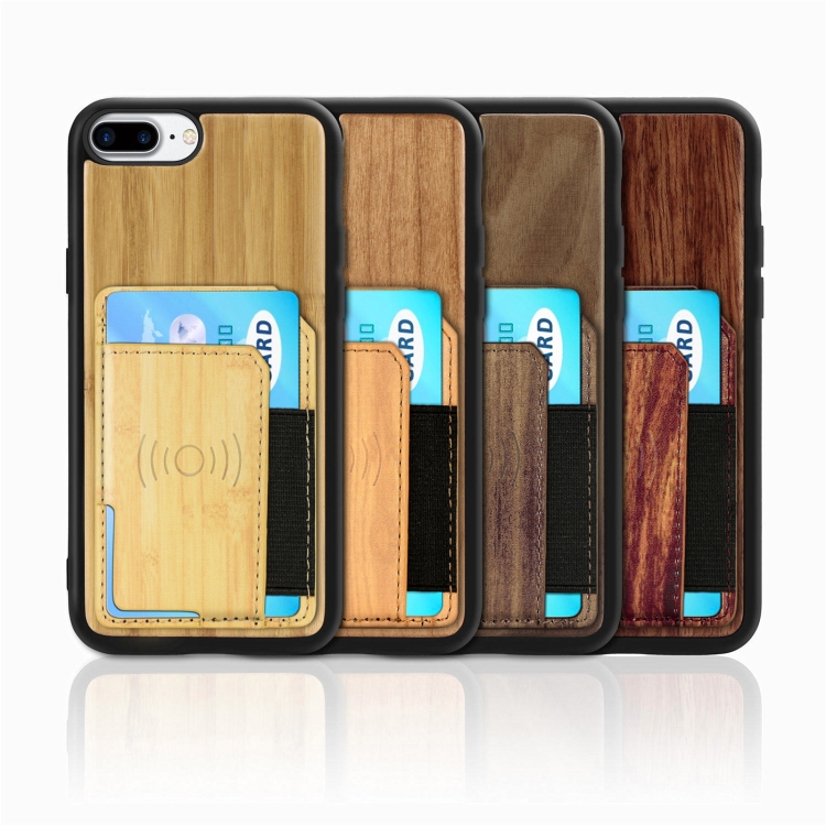 Wood Grain PU+TPU Protective Case with Card Slot For iPhone 8 & 7(Bamboo) Wood Grain PU+TPU Protective Case with Card Slot For iPhone 8 & 7(Bamboo)