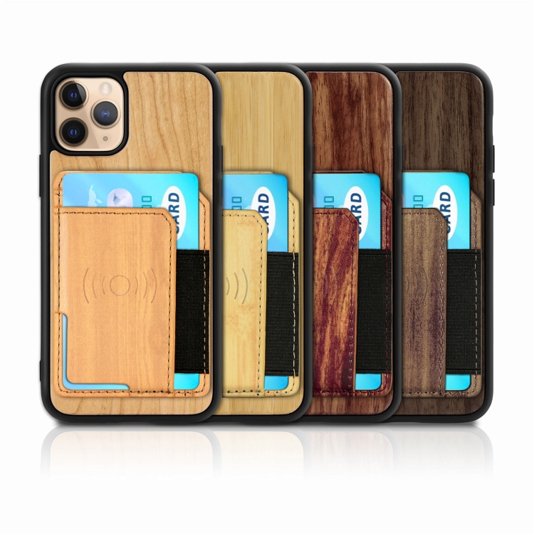 For iPhone 11 Pro Max Wood Grain PU+TPU Protective Case with Card Slot (Walnut) For iPhone 11 Pro Max Wood Grain PU+TPU Protective Case with Card Slot (Walnut)