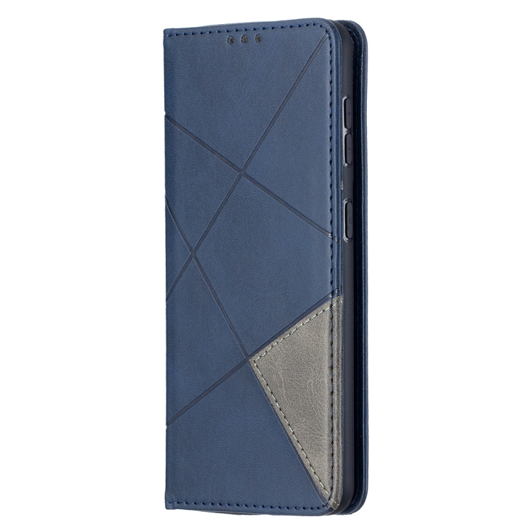 For Samsung Galaxy S21 5G Rhombus Texture Horizontal Flip Magnetic Leather Case with Holder & Card Slots(Blue) For Samsung Galaxy S21 5G Rhombus Texture Horizontal Flip Magnetic Leather Case with Holder & Card Slots(Blue)