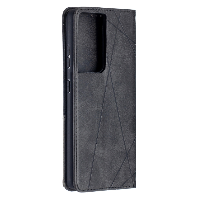For Samsung Galaxy S21 Ultra 5G Rhombus Texture Horizontal Flip Magnetic Leather Case with Holder & Card Slots(Black) For Samsung Galaxy S21 Ultra 5G Rhombus Texture Horizontal Flip Magnetic Leather Case with Holder & Card Slots(Black)