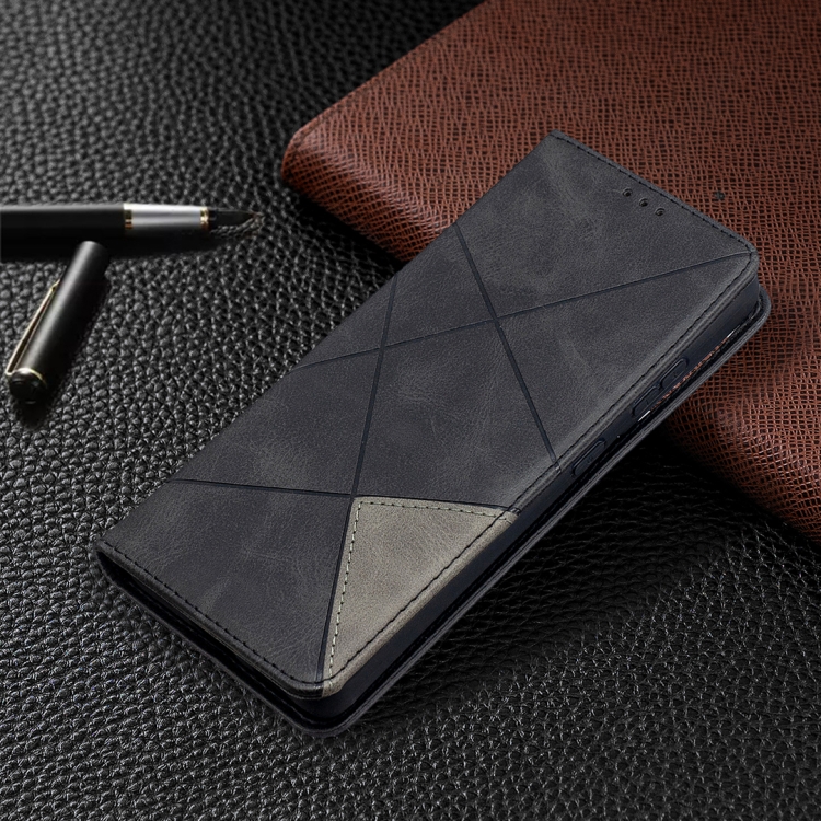 For Samsung Galaxy S21 Ultra 5G Rhombus Texture Horizontal Flip Magnetic Leather Case with Holder & Card Slots(Black) For Samsung Galaxy S21 Ultra 5G Rhombus Texture Horizontal Flip Magnetic Leather Case with Holder & Card Slots(Black)