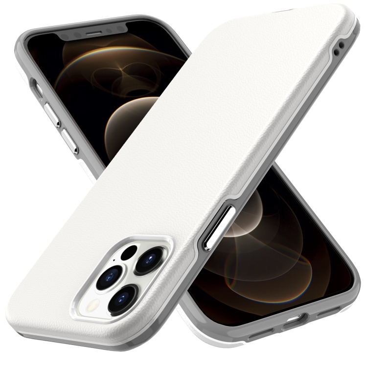 For iPhone 12 / 12 Pro Business Style PU + PC Protective Case(White) For iPhone 12 / 12 Pro Business Style PU + PC Protective Case(White)