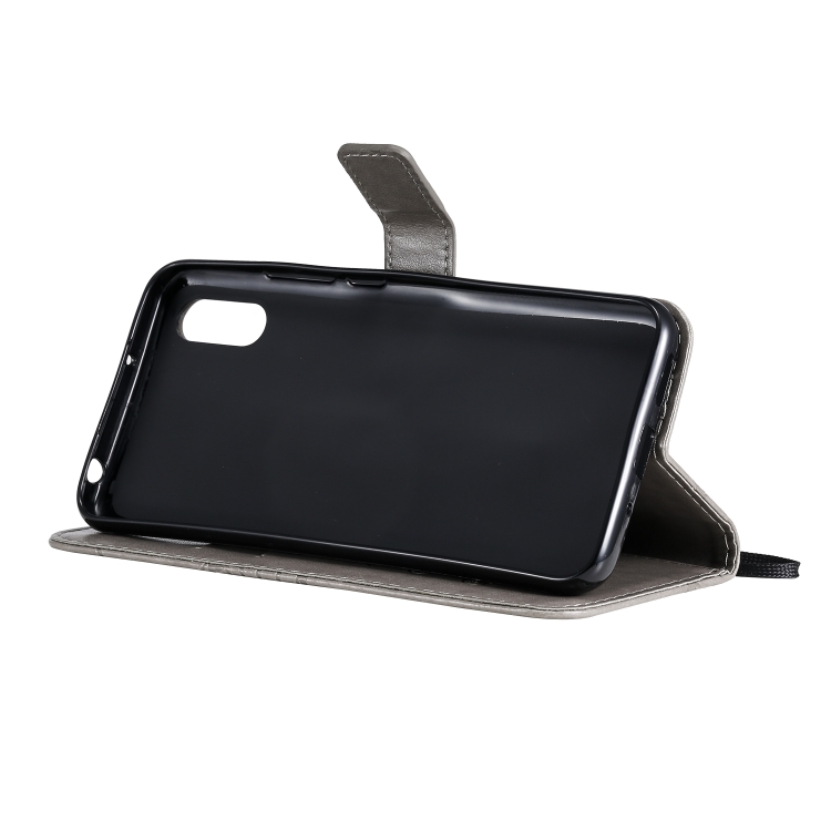 LINER Cover A Portafoglio Per Xiaomi Redmi 9AT / Redmi 9A – Pelle PU Con Motivo Farfalla, Supporto E Slot Carte, Viola Chiaro