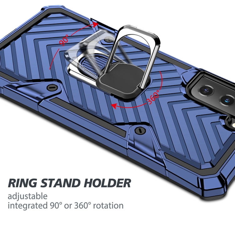 For Samsung Galaxy S21 5G Cool Armor PC + TPU Shockproof Case with 360 Degree Rotation Ring Holder(Blue) For Samsung Galaxy S21 5G Cool Armor PC + TPU Shockproof Case with 360 Degree Rotation Ring Holder(Blue)