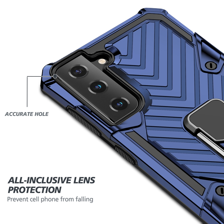 For Samsung Galaxy S21 5G Cool Armor PC + TPU Shockproof Case with 360 Degree Rotation Ring Holder(Blue) For Samsung Galaxy S21 5G Cool Armor PC + TPU Shockproof Case with 360 Degree Rotation Ring Holder(Blue)