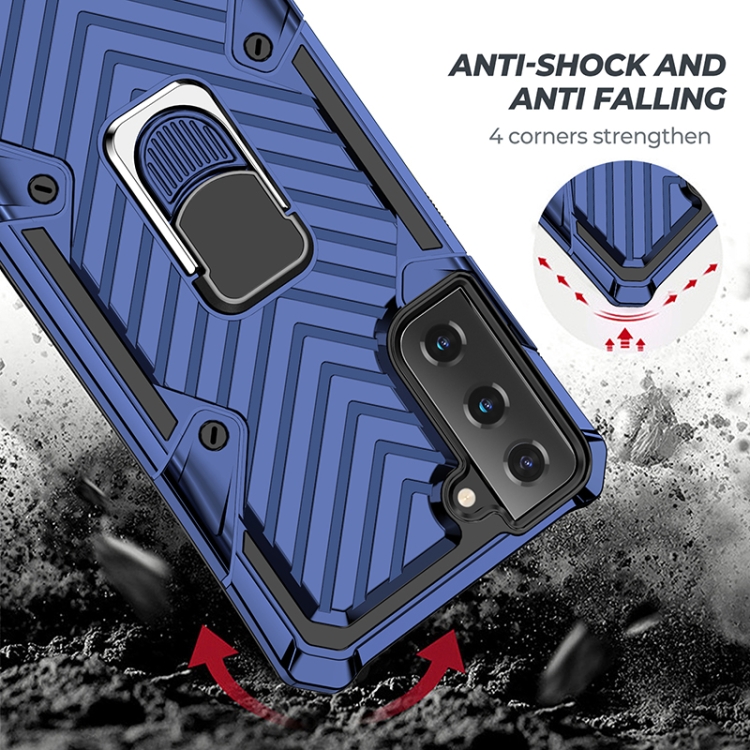 For Samsung Galaxy S21 5G Cool Armor PC + TPU Shockproof Case with 360 Degree Rotation Ring Holder(Blue) For Samsung Galaxy S21 5G Cool Armor PC + TPU Shockproof Case with 360 Degree Rotation Ring Holder(Blue)