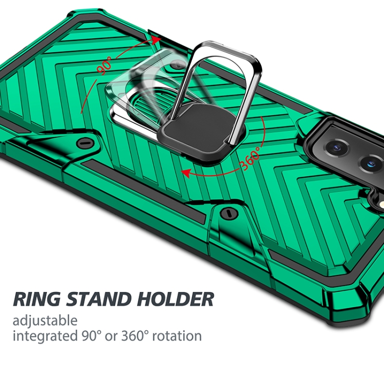 For Samsung Galaxy S21+ 5G Cool Armor PC + TPU Shockproof Case with 360 Degree Rotation Ring Holder(Dark Green) For Samsung Galaxy S21+ 5G Cool Armor PC + TPU Shockproof Case with 360 Degree Rotation Ring Holder(Dark Green)