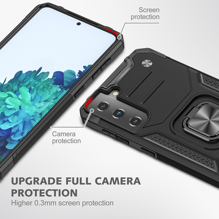 For Samsung Galaxy S21 5G Magnetic Armor Shockproof TPU + PC Case with Metal Ring Holder(Black) For Samsung Galaxy S21 5G Magnetic Armor Shockproof TPU + PC Case with Metal Ring Holder(Black)