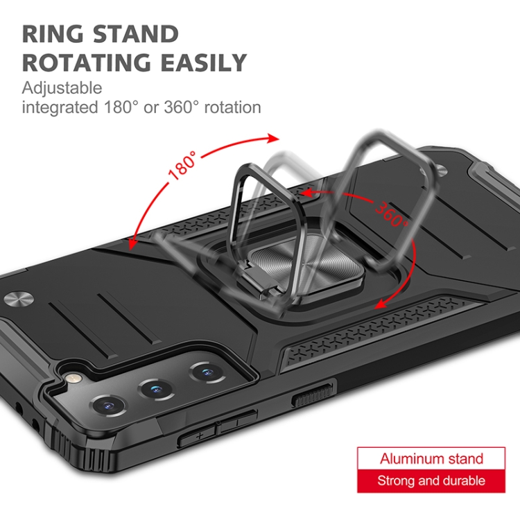 For Samsung Galaxy S21 5G Magnetic Armor Shockproof TPU + PC Case with Metal Ring Holder(Black) For Samsung Galaxy S21 5G Magnetic Armor Shockproof TPU + PC Case with Metal Ring Holder(Black)