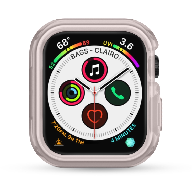 SUNSKY - Siliconen frame beschermhoes voor Apple Watch Series 6 \u0026 SE \u0026 5 \u0026  4 44 mm (roze)