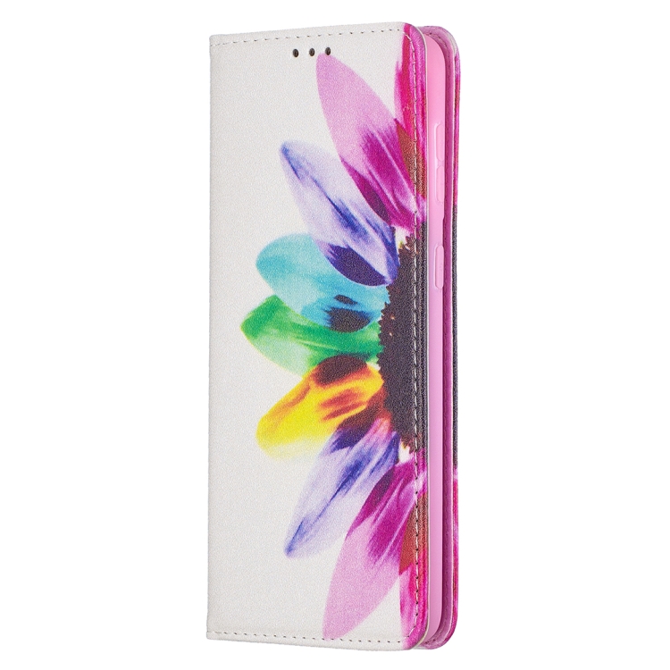 For Samsung Galaxy S21+ 5G Colored Drawing Pattern Invisible Magnetic Horizontal Flip PU Leather Case with Holder & Card Slots & Wallet(Sun Flower) For Samsung Galaxy S21+ 5G Colored Drawing Pattern Invisible Magnetic Horizontal Flip PU Leather Case with Holder & Card Slots & Wallet(Sun Flower)