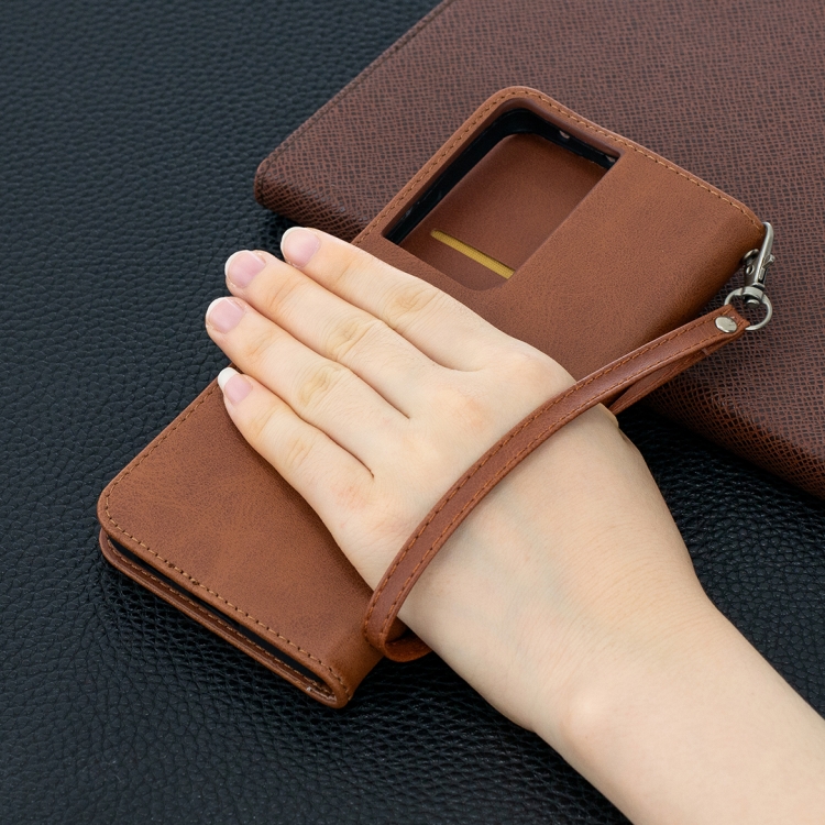 For Samsung Galaxy S21 Ultra 5G Lambskin Texture Pure Color Horizontal Flip PU Leather Case with Holder & Card Slots & Wallet & Lanyard(Brown) For Samsung Galaxy S21 Ultra 5G Lambskin Texture Pure Color Horizontal Flip PU Leather Case with Holder & Card Slots & Wallet & Lanyard(Brown)