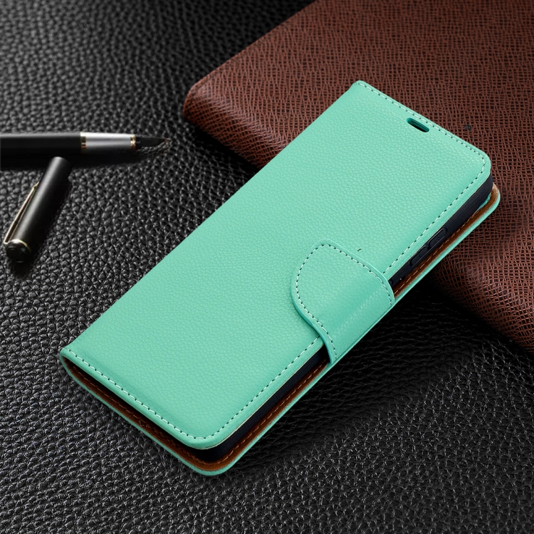 For Samsung Galaxy S21 Ultra 5G Litchi Texture Pure Color Horizontal Flip Leather Case with Holder & Card Slots & Wallet & Lanyard(Green)