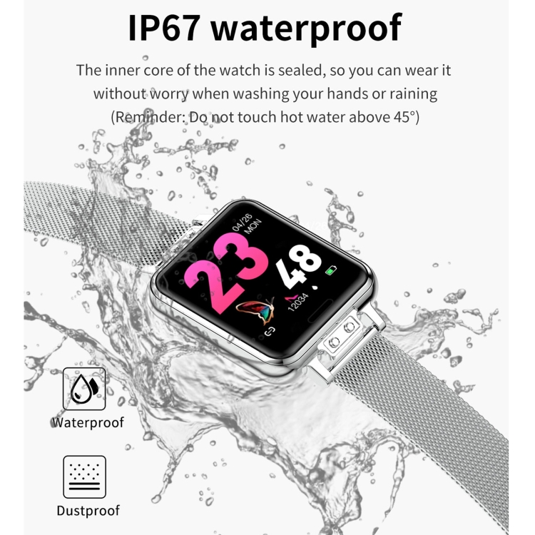 ZL13 Reloj inteligente a prueba de agua con pantalla a color de 1,22 pulgadas IP67, compatible con monitor de sueño / monitor de frecuencia cardíaca / recordatorio del ciclo menstrual (azul) - B12