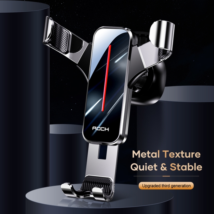 ROCK Car Mobile Phone Gravity Universal Ball Air Outlet Bracket(Tarnish) ROCK Car Mobile Phone Gravity Universal Ball Air Outlet Bracket(Tarnish)