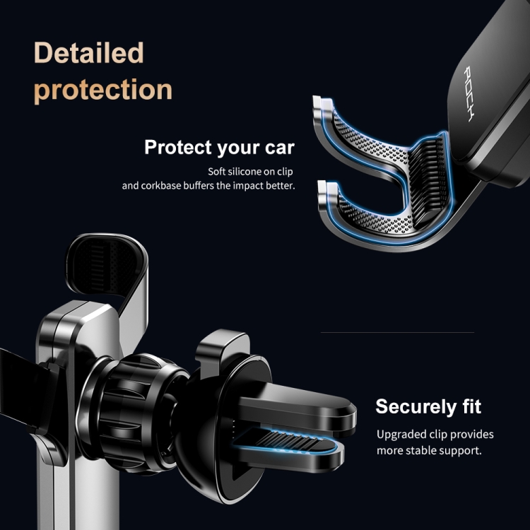 ROCK Car Mobile Phone Gravity Universal Ball Air Outlet Bracket(Tarnish) ROCK Car Mobile Phone Gravity Universal Ball Air Outlet Bracket(Tarnish)