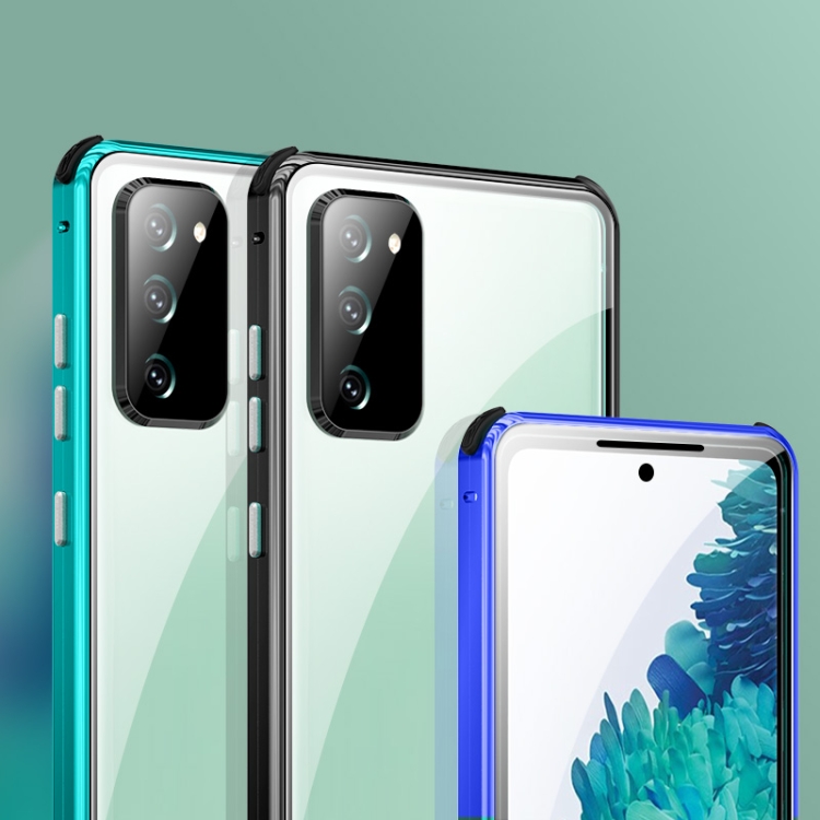 For Samsung Galaxy Note20 Four-corner Shockproof Anti-peeping Magnetic Metal Frame Double-sided Tempered Glass Case(Green) For Samsung Galaxy Note20 Four-corner Shockproof Anti-peeping Magnetic Metal Frame Double-sided Tempered Glass Case(Green)