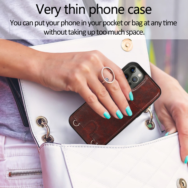 For iPhone 12 Pro Max Shockproof PU Leather + TPU Protective Case with Card Slot & Lanyard(Brown) For iPhone 12 Pro Max Shockproof PU Leather + TPU Protective Case with Card Slot & Lanyard(Brown)
