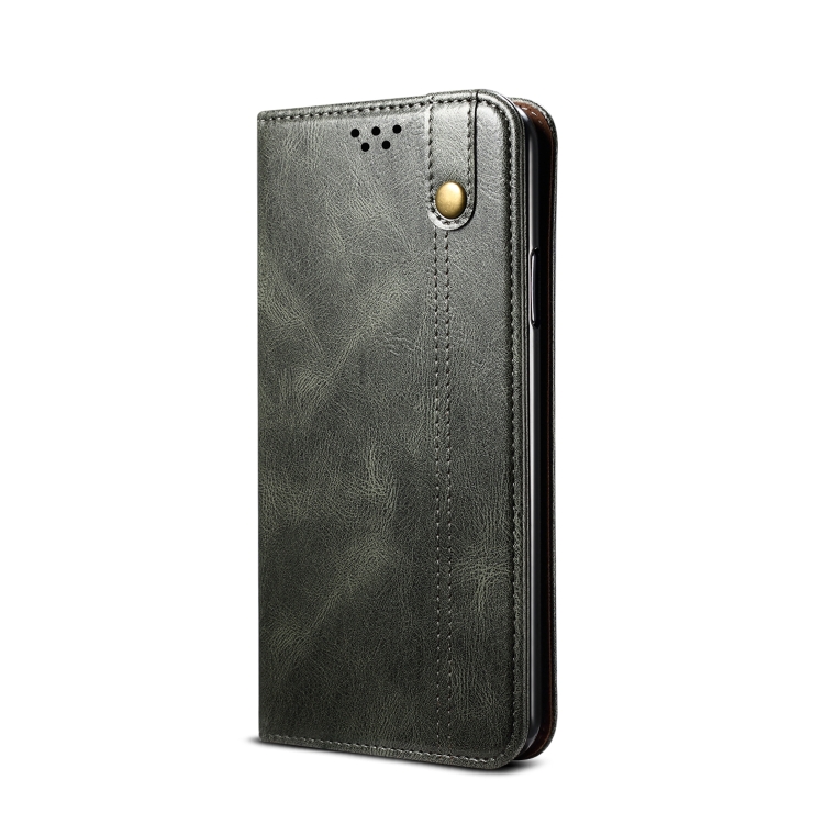 For iPhone 12 Pro Max Simple Wax Crazy Horse Texture Horizontal Flip Leather Case with Card Slots & Wallet(Dark Green) For iPhone 12 Pro Max Simple Wax Crazy Horse Texture Horizontal Flip Leather Case with Card Slots & Wallet(Dark Green)