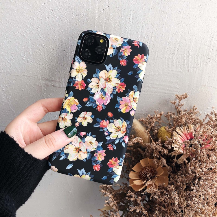 Painting Flower PC Phone Protective Case For iPhone 11 Pro Max(Ink Flower) Painting Flower PC Phone Protective Case For iPhone 11 Pro Max(Ink Flower)