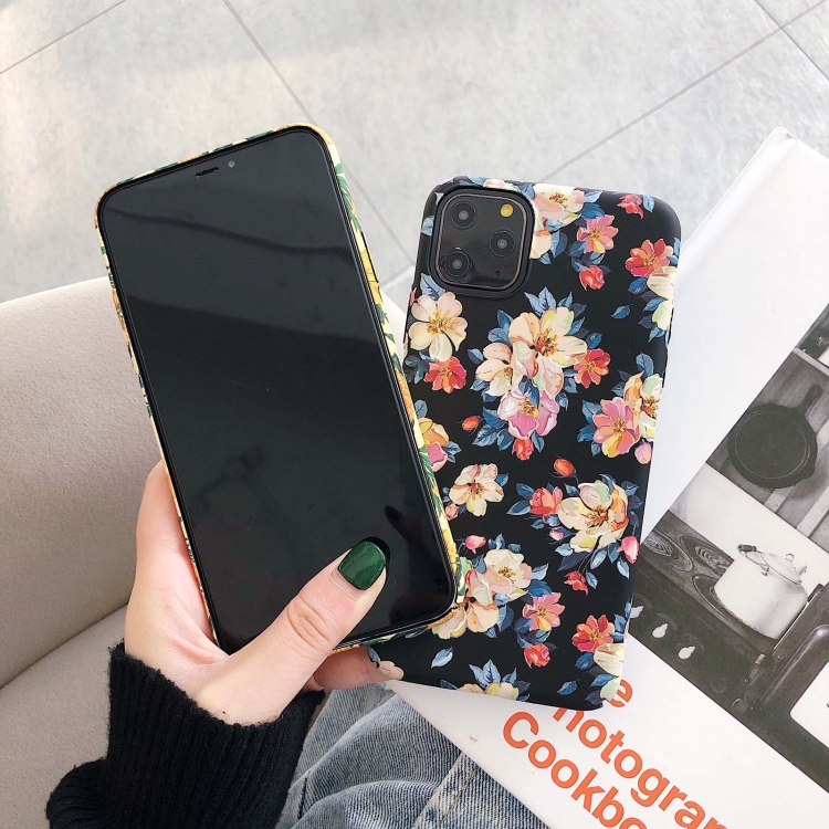 Painting Flower PC Phone Protective Case For iPhone 11 Pro Max(Ink Flower) Painting Flower PC Phone Protective Case For iPhone 11 Pro Max(Ink Flower)