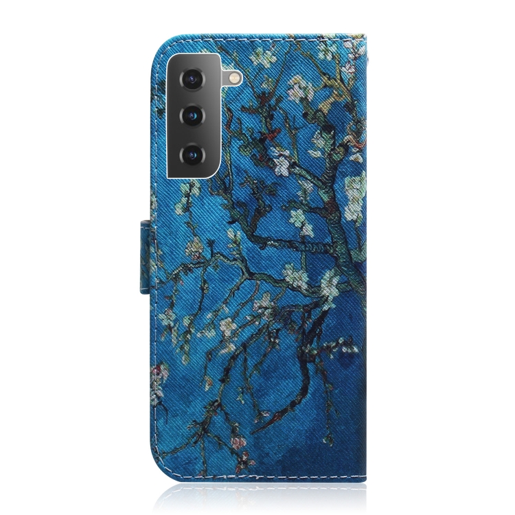 For Samsung Galaxy S21+ 5G Coloured Drawing Horizontal Flip Leather Case, with Holder & Card Slots & Wallet(Apricot Flower) For Samsung Galaxy S21+ 5G Coloured Drawing Horizontal Flip Leather Case, with Holder & Card Slots & Wallet(Apricot Flower)