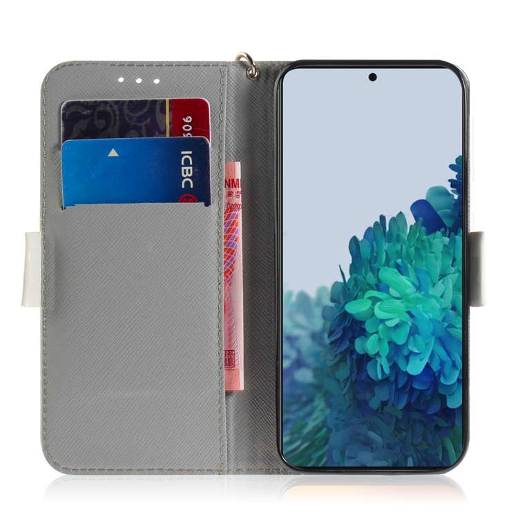 For Samsung Galaxy S21 5G 3D Colored Drawing Horizontal Flip Leather Case with Holder & Card Slots & Wallet & Lanyard(Watercolor Flower)